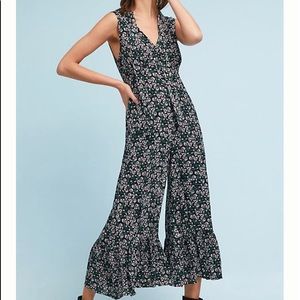 Anthropology Ansonia Wide-leg ruffle-Jumpsuit